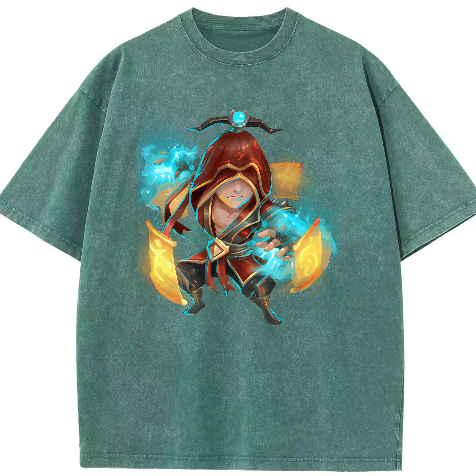 リーグ・オブ・レジェンド League of Legends LOL 綿100% ヴィンテージ風 半袖Tシャツ（フロントプリント）